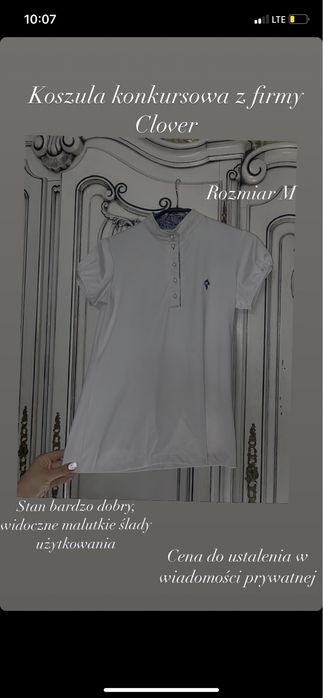 Koszula konkursowa na krótki rękaw