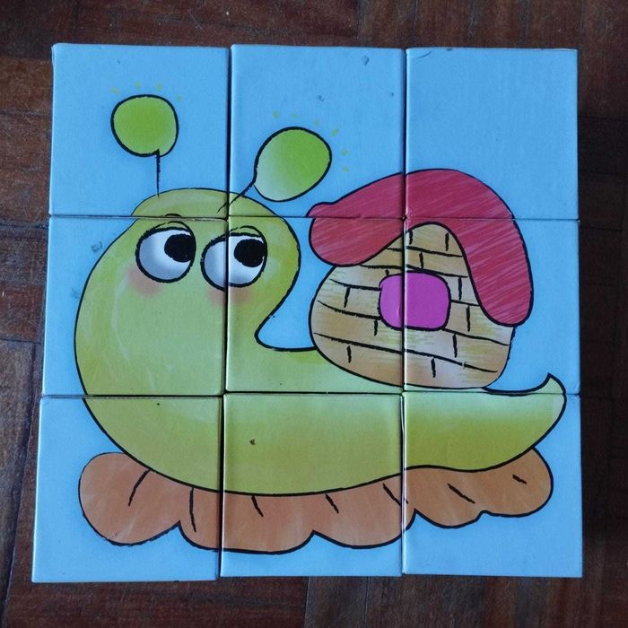 Puzzle de cubos com animais64585898743683125