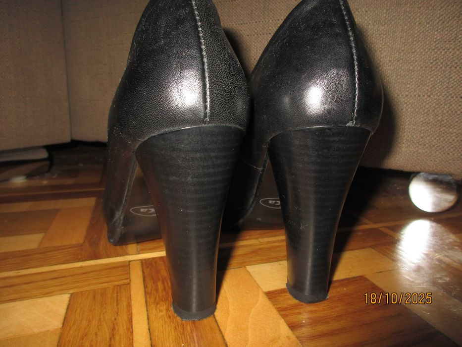 Buty damskie - obcas - 9 cm - skóra