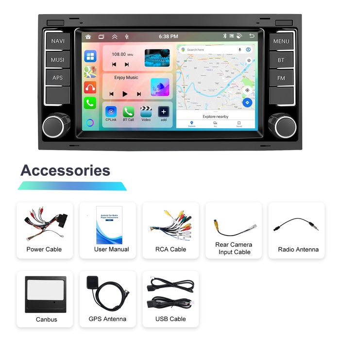 Radio Android 4/64Gb Carplay VW Touareg,T5,Multivan