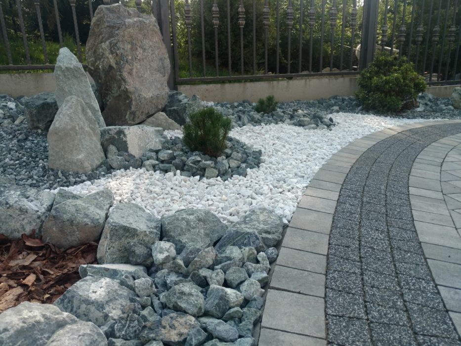 Grys żwirek zielony kamyk gres serpentynit kamienie zielone ogrodowe