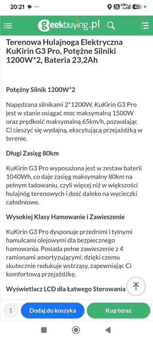 KUKIRIN G3PRO jak nowa