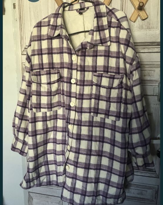 Koszula flanelowa fioletowa XL ocieplana