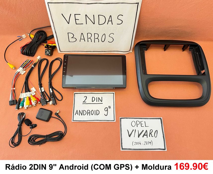 (NOVO) Rádio 2DIN • OPEL Vivaro (Desde 2001 a 2019) • Android [4+64GB]
