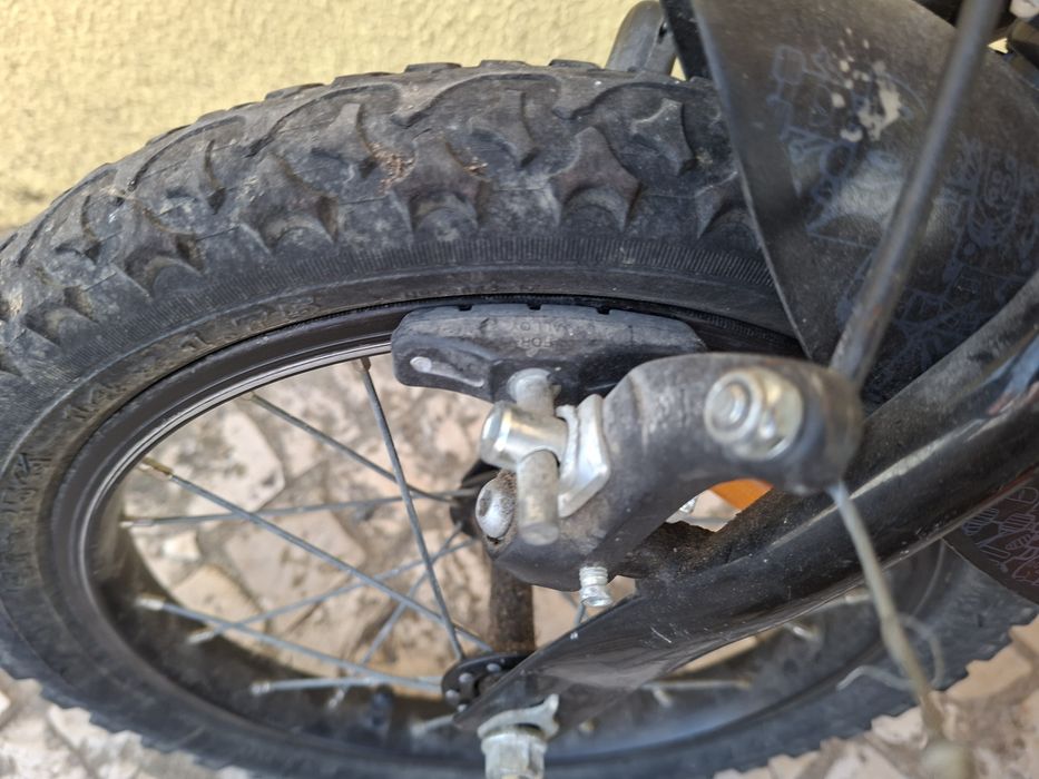 Bicicleta Criança B'TWIN Roda 14 (Decathlon) - Laranja/Preto