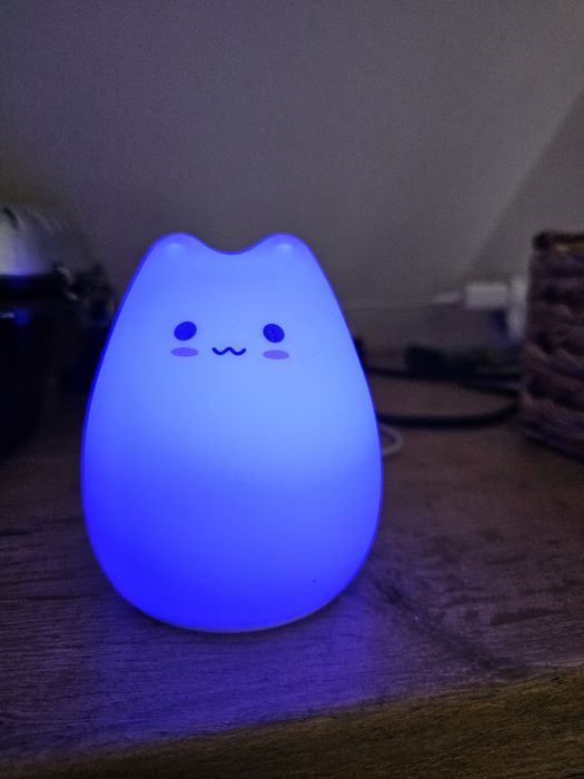 Lampka silikonowa USB kolory RGB lampka kotek