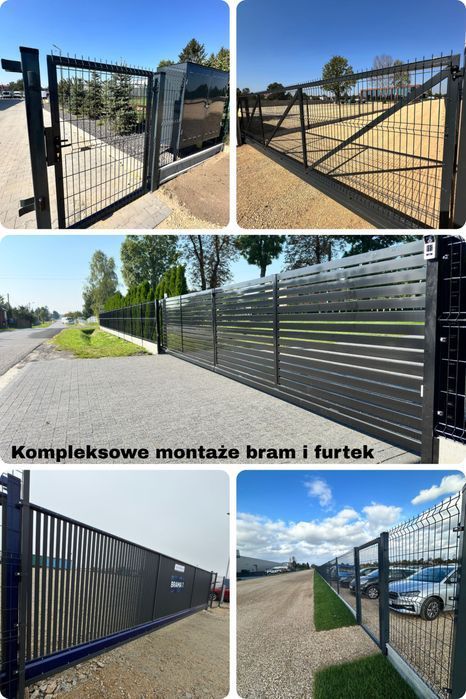 Ogrodzenie Panelowe 3D Komplet : Panel Podmurówka Słupek Przeslo Transport