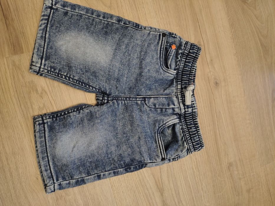 Spodenki 104 elastyczne jeansowe dla chłopca