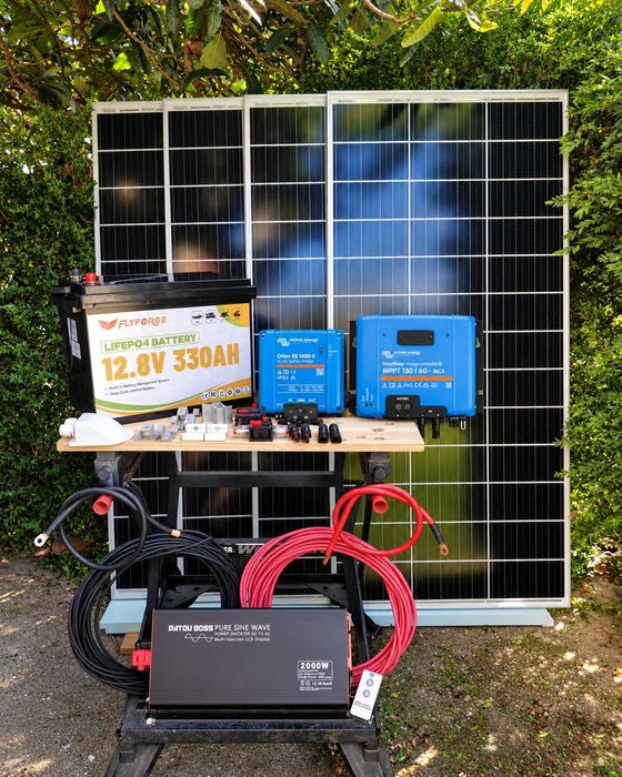 Kit Solar Autocaravana 380W + LiFePO4 330Ah • Victron • 2000W