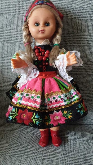 Lalka Łowiczanka 50 cm krawal