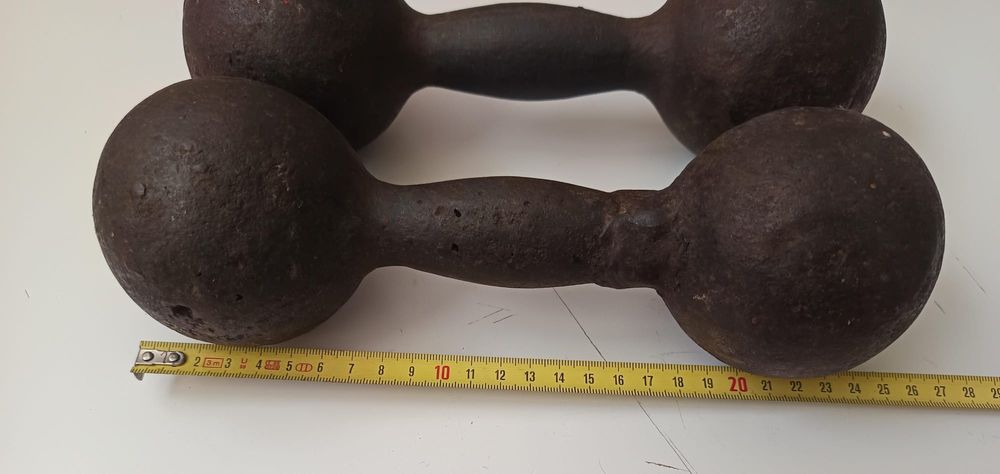 Soviet vinted casted iron dumbel(par)