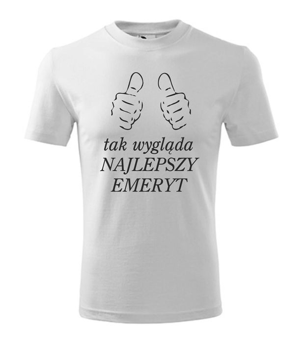 Koszulka z nadrukiem tak wygląda najlepszy emeryt