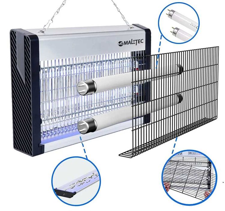 Лампа від комарів, молі, мух, ос MalTec EGO-01B-16W, инсектицидная