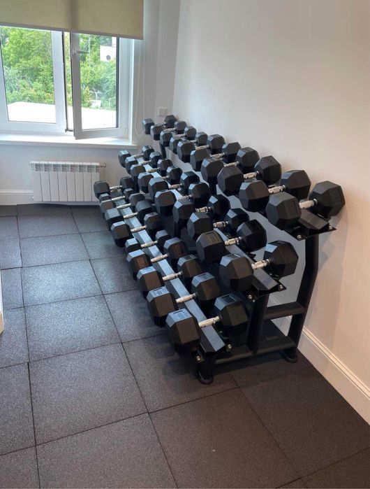 Гантелі гексагональні 10, 12, 15, 20, 25, 35, 5 кг Шестигранні гантели