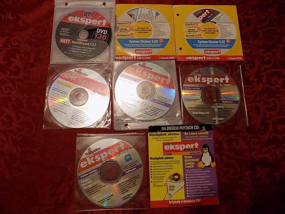 Komputer Świat Ekspert różne lata 2003/2008 - 8 szt. płyt