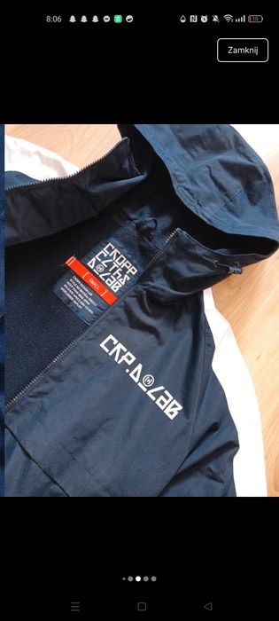 Męska granatowa kurtka zimowa z kapturem Cropp M NOWA