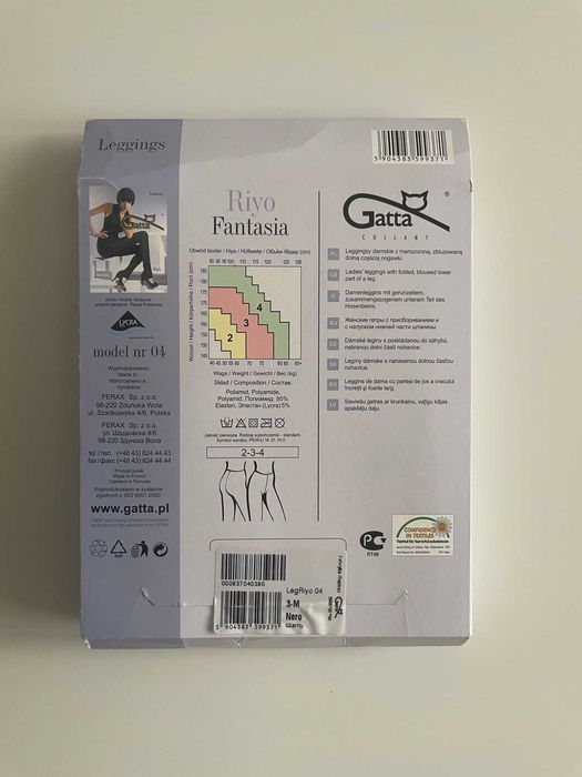 Legginsy czarne GATTA Riyo 3/M – NOWE