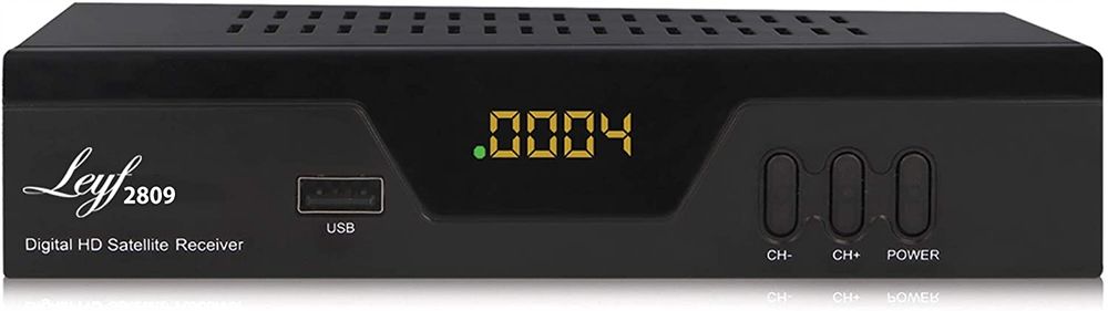 Cyfrowy Odbiornik Satelitarny Tuner Dvb-T2 Leyf 2809+ Pilot Czarny