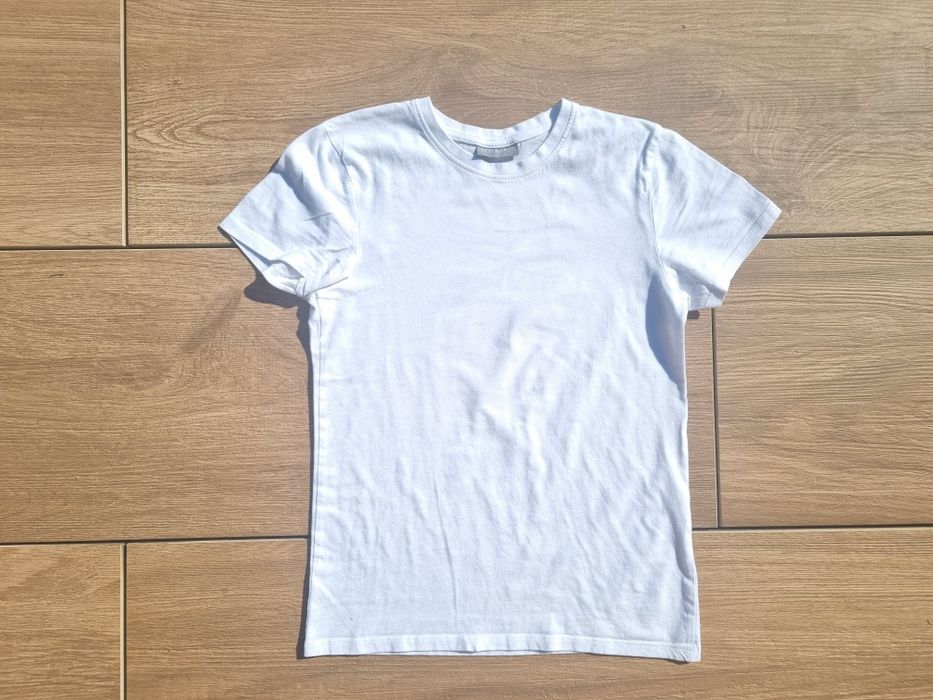 Biały T-shirt, koszulka na wf 146/152