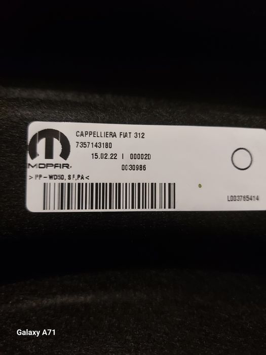 Chapeleira Fiat 312