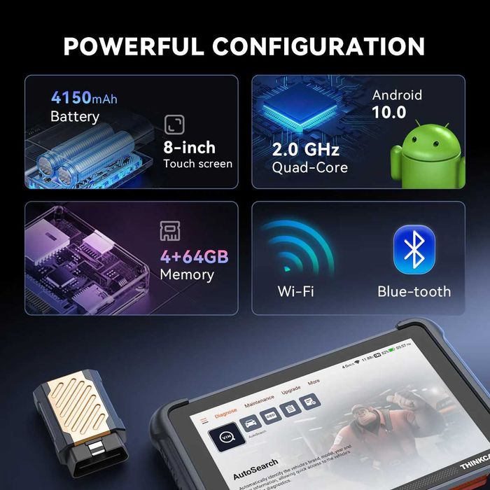 ThinkCar ThinkScan 689BT Máquina Diagnóstico OBD + 35 Funções (NOVO)