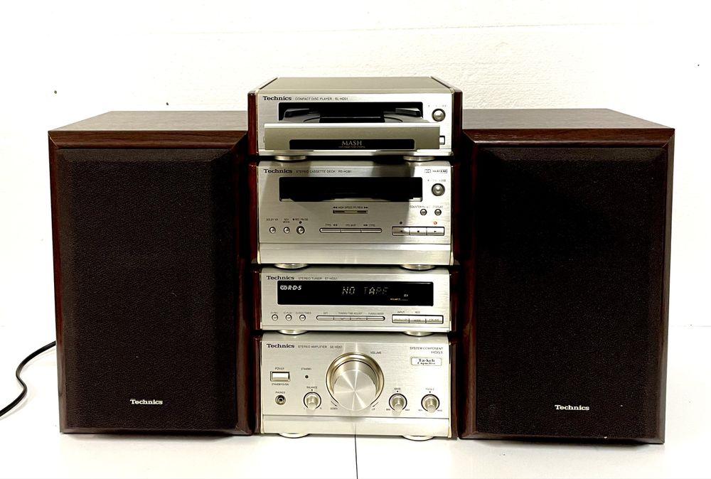TECHNICS HD-51 Wieża Stereo, Kolumny Technics + Oryginalny Pilot