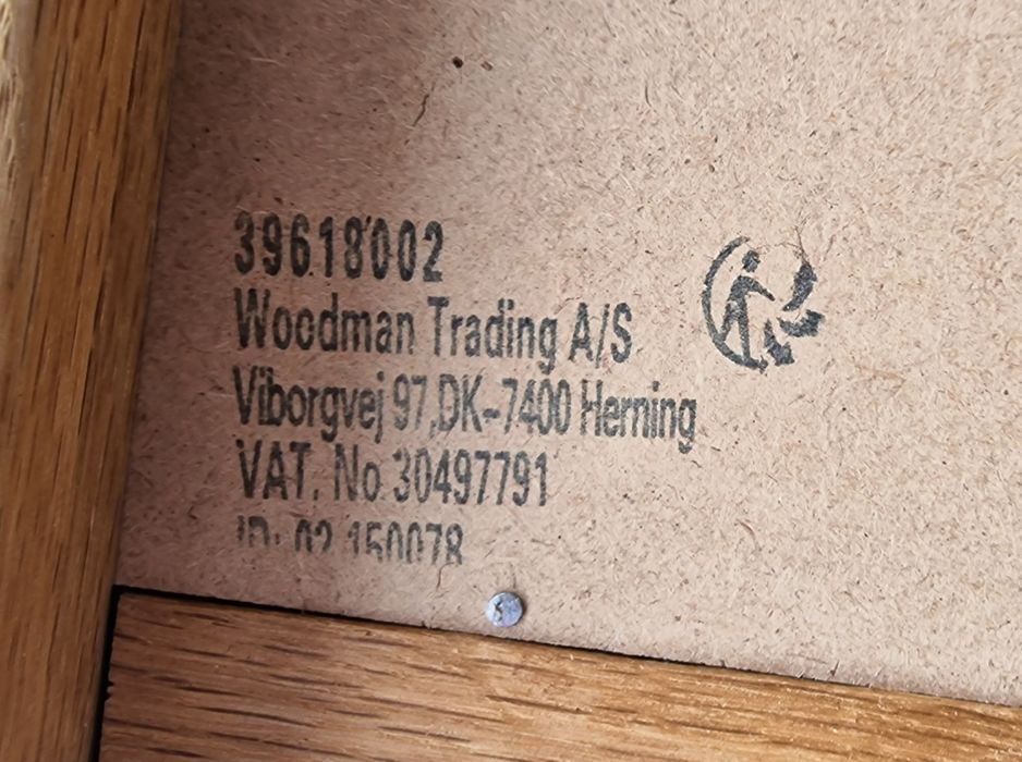Szafka nocna dębowa Woodman Trading A/S dania
