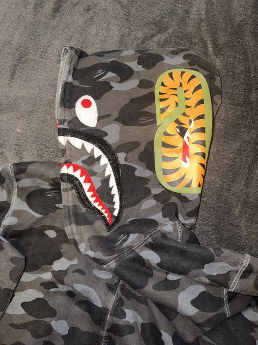 bluza rozpinana bape shark hoodie