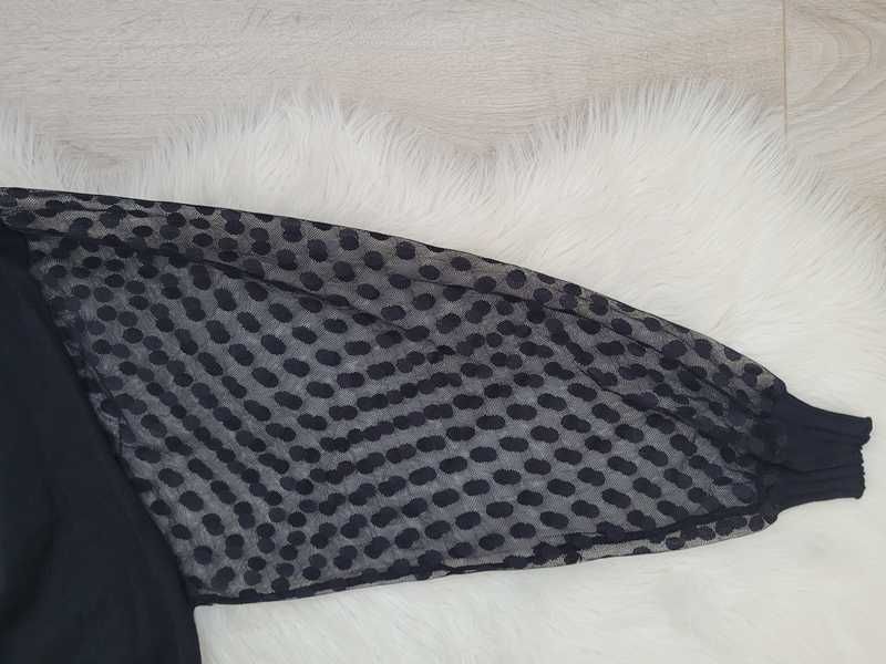 Czarny cienki sweter z przezroczystymi rękawami, Femestage L (40) nowy