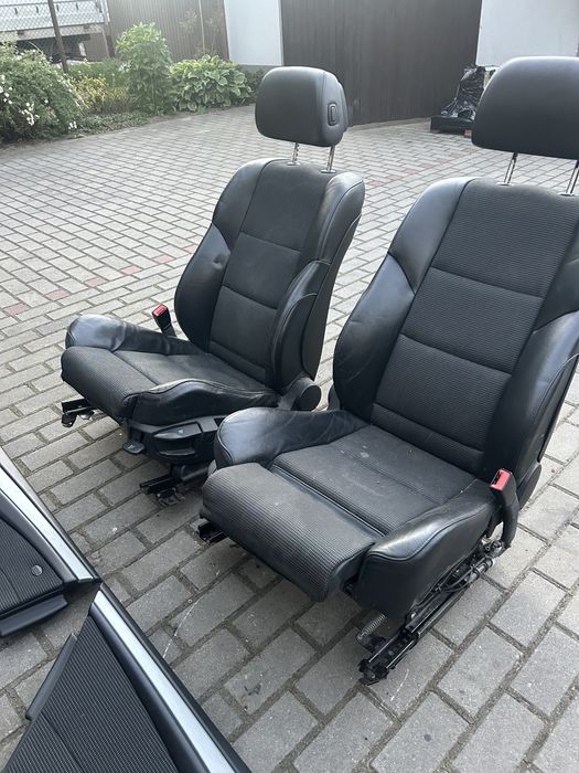 Fotele sport grzane boczki BMW e60 LCI M pakiet komplet!