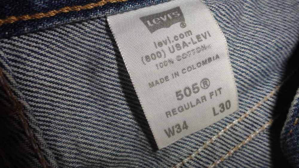 LEVIS 505 W34 L30 Oryginalne klasyczne spodnie Jeans