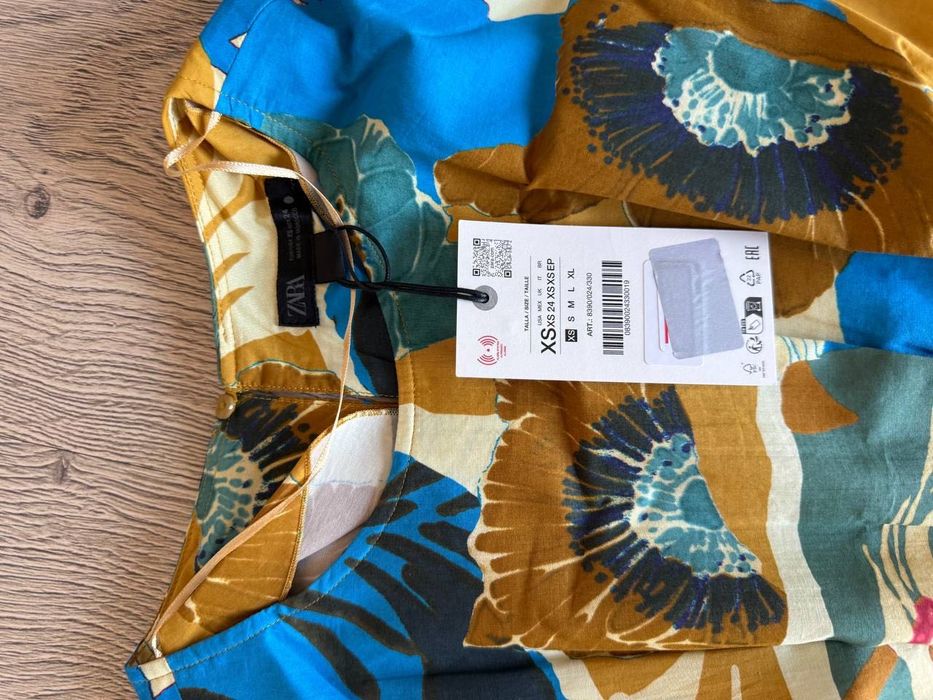 Zara сукня 100% бавовна нова ромір. XS
