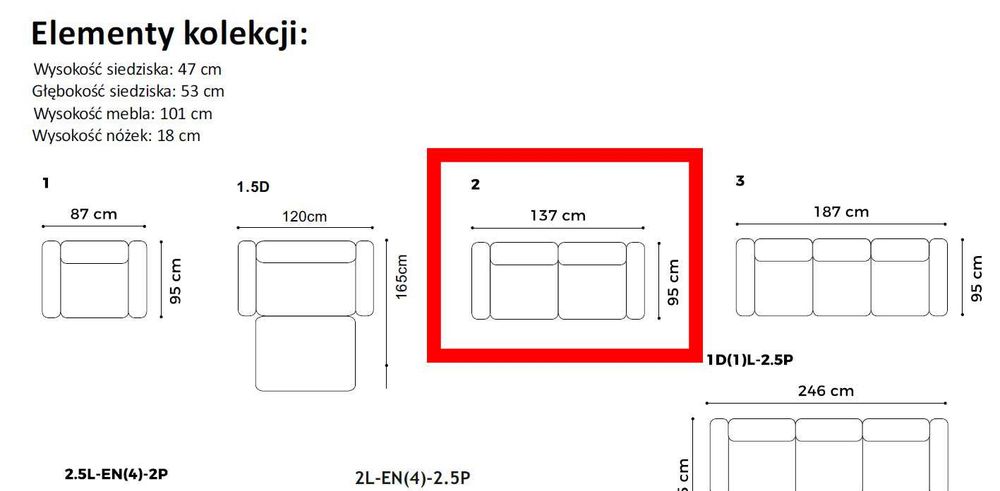 Gala Collezione sofa 2 Voss szary