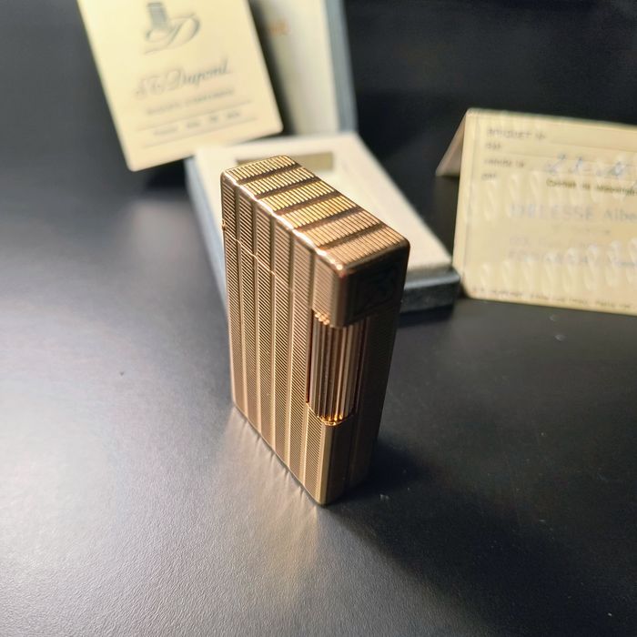 Zapalniczka S.T. DuPont pozłacana komplet