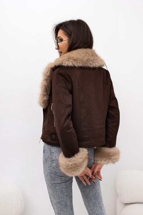 Kurtka damska sztuczne futro