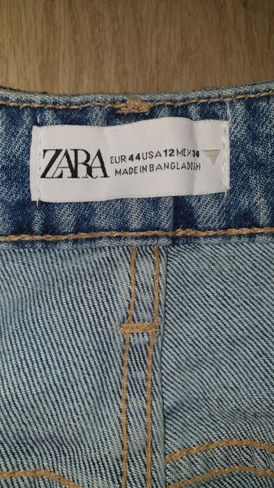 Jeansy mom slim mom fit wysoki stan zara niebieskie rozmiar XL 44