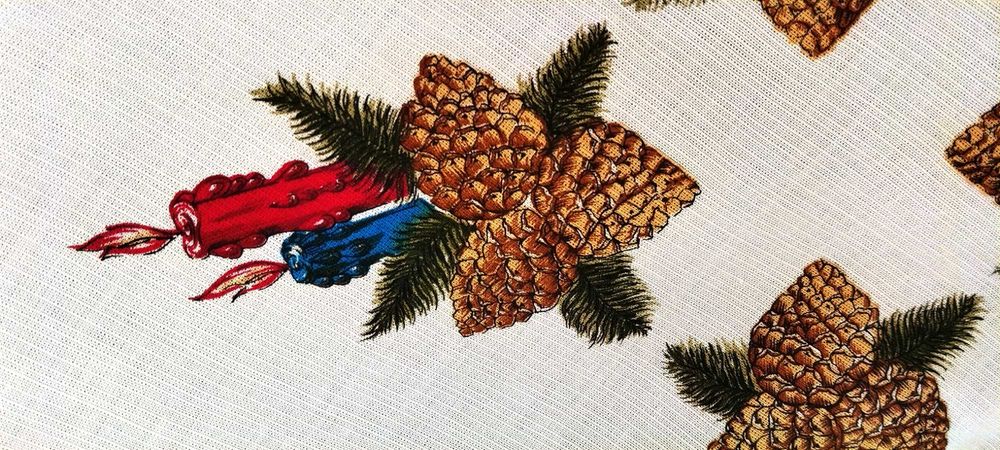 Toalha de mesa natal e pequeno maperon pai natal