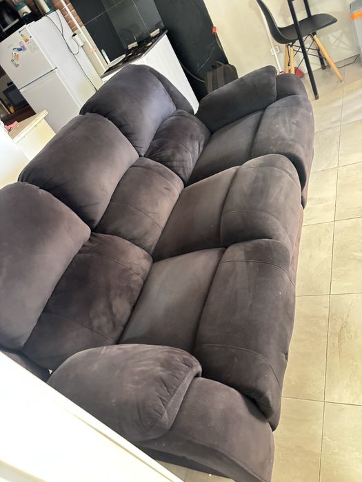Sofa reclinavel manual 3 lugares