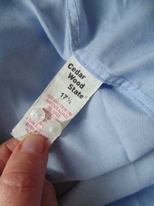 Cedar Wood State błękitna koszula męska z krótkim rękawkiem XXL