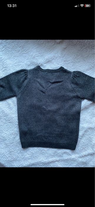 Sweter sweterek szary elegancki Terranova knitwear 128/134 cm 8/9 lat