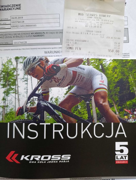 Rower Kross Hexagon JR 1.0/ koła 24" czarny/niebieski połysk