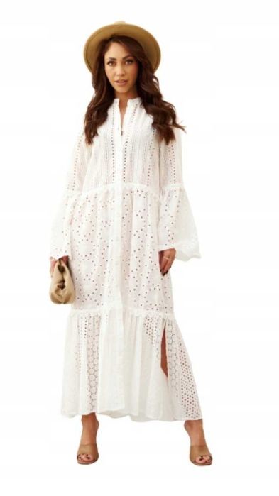 By o la la Sukienka narzutka ażurek