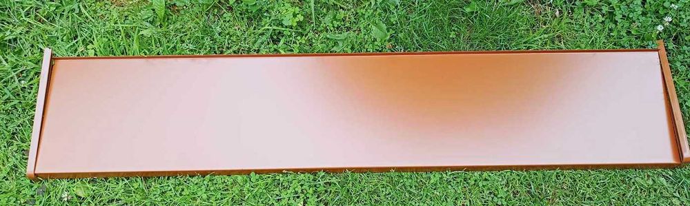 Parapety stalowe, zewnętrzne - kolor winchester, trzy sztuki