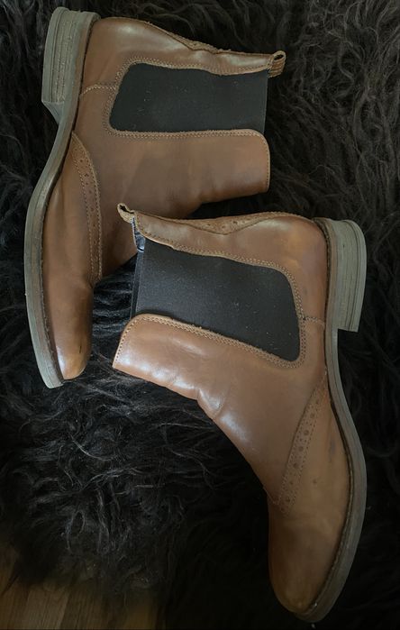 Botki damskie Pat Calvin Freeflex 38 skórzane 24 cm