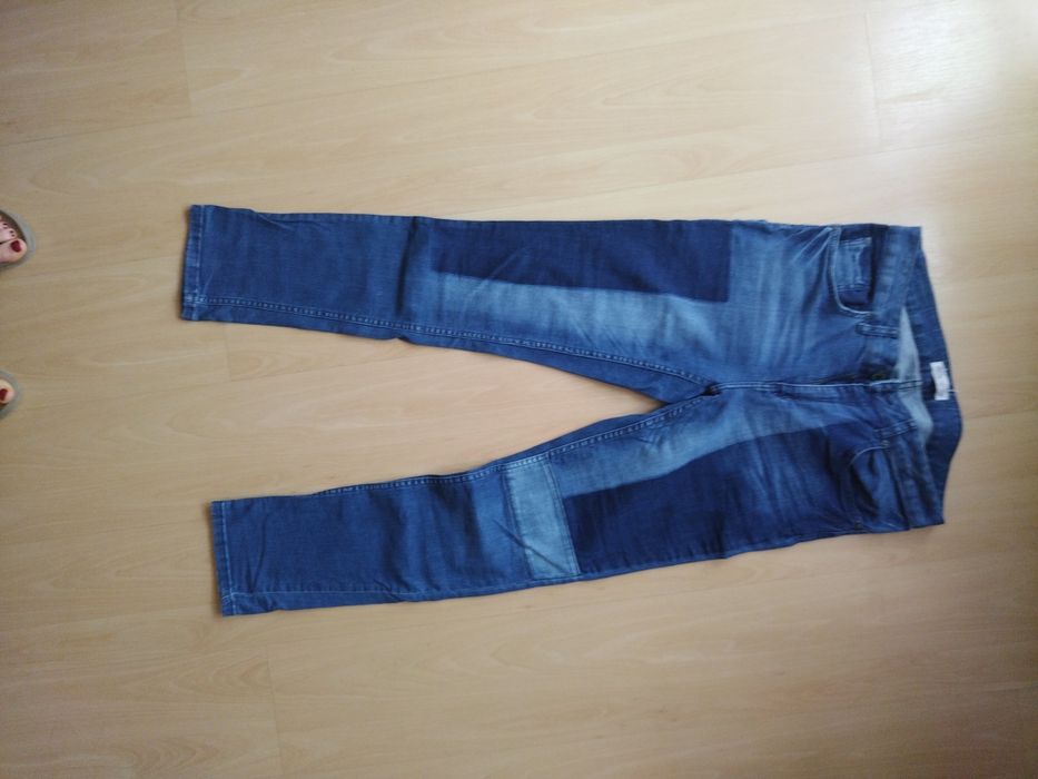 Jeansy damskie 42 w łaty