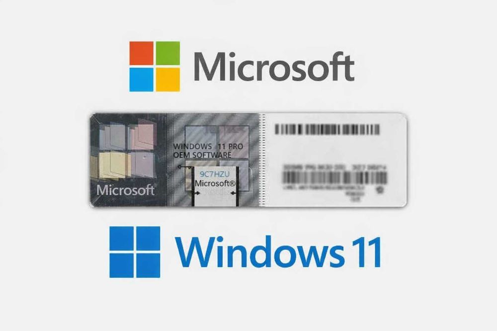 Naklejka Windows 11 Professional Pro COA Klucz Licencyjny Nowa, Faktura!