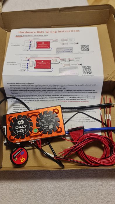 BMS smart  Bluetooth lifepo4 15s 48v 60a+