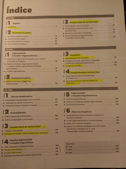 Livro Exercícios Matemática A 10o/11o/12o ano