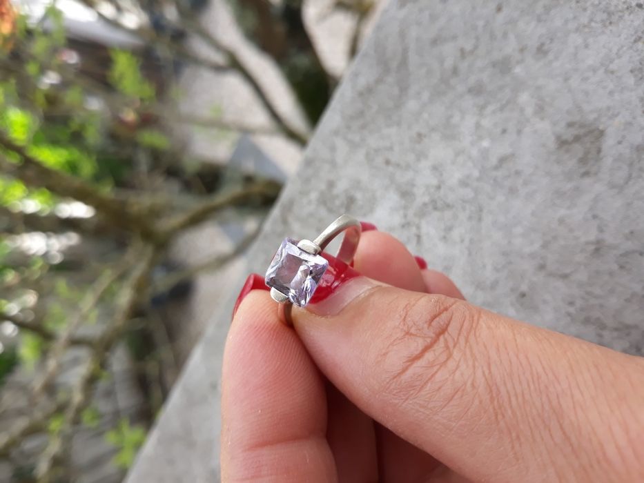 Solitário em prata Pandora