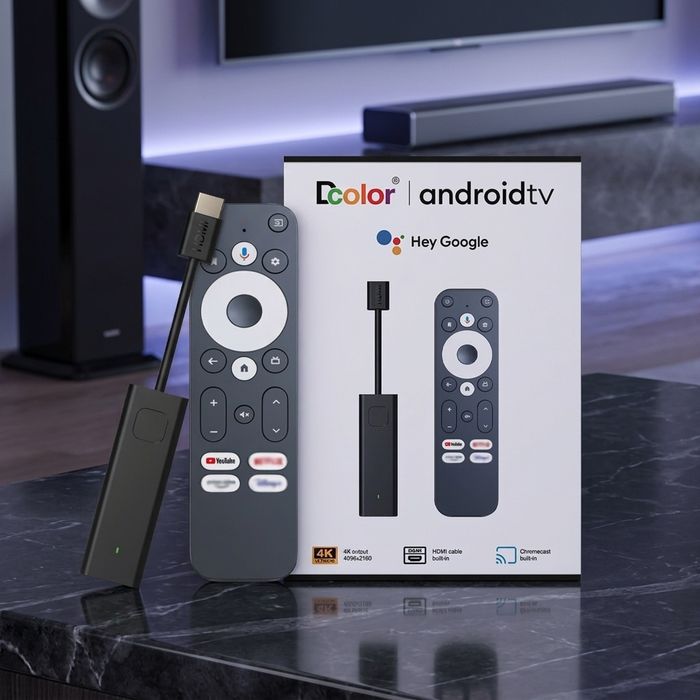 Кращий! ТВ стік DCOLOR GD1 4k Сертифікований Netflix Android TV 14